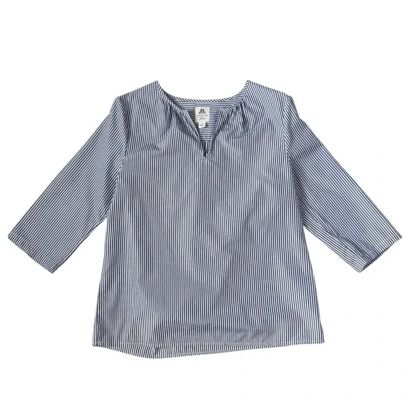 J.Crew Thomas Mason 3/4 Sleeves Top in Stripes Small 100% Cotton - Picture 2 of 8